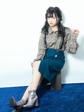 「dazzlin（ダズリン）のアイテム」を使った、村瀬紗英さん（レディース・159cm）の秋コーディネート