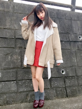 「SpRay PREMIUM（スプレイプレミアム）のアイテム」を使った、村瀬紗英さん（レディース・159cm）の秋コーディネート