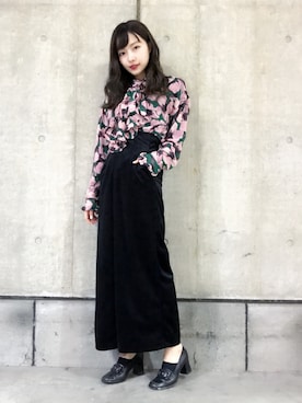 「COCO DEAL（ココディール）のアイテム」を使った、村瀬紗英さん（レディース・159cm）の秋コーディネート