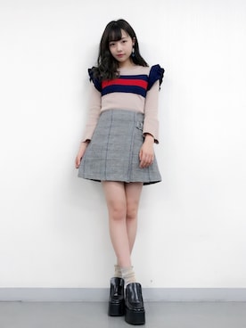 村瀬紗英さん（レディース・159cm）の秋コーディネート