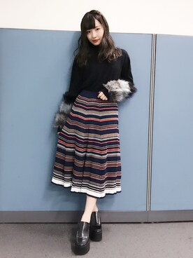 村瀬紗英さん（レディース・159cm）の冬コーディネート