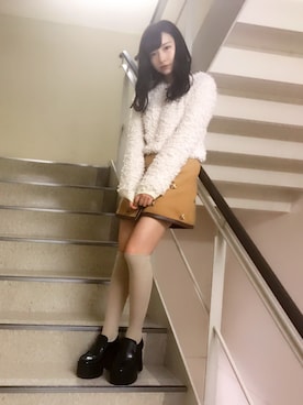 「dazzlin（ダズリン）のアイテム」を使った、村瀬紗英さん（レディース・159cm）の冬コーディネート