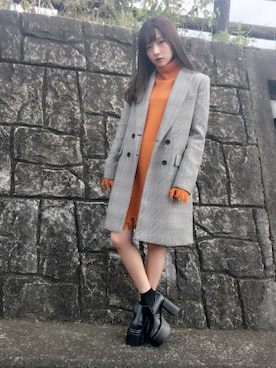 村瀬紗英さん（レディース・159cm）の冬コーディネート