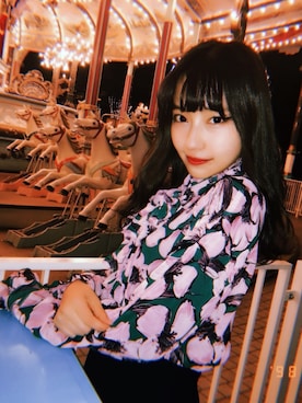 「LILY BROWN（リリーブラウン）のアイテム（パンツ）」を使った、村瀬紗英さん（レディース・159cm）の冬コーディネート