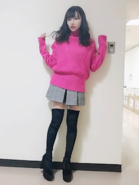村瀬紗英さん(レディース・159cm)の冬コーディネート