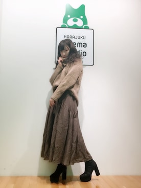 村瀬紗英さん(レディース・159cm)の冬コーディネート