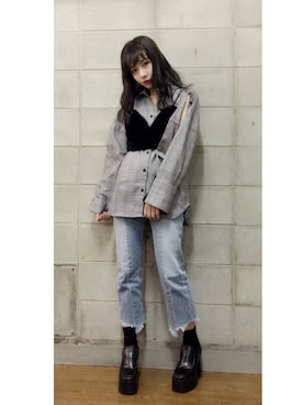 村瀬紗英さん（レディース・159cm）の冬コーディネート