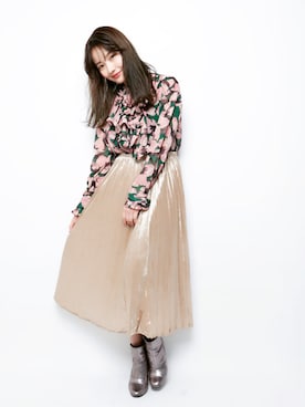 村瀬紗英さん（レディース・159cm）の春コーディネート