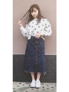 「dazzlin（ダズリン）のアイテム」を使った、村瀬紗英さん（レディース・159cm）の春コーディネート
