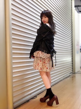 「NADA.（ナダ）のアイテム」を使った、村瀬紗英さん（レディース・159cm）の春コーディネート