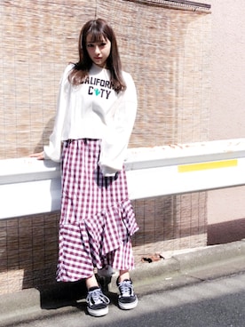 村瀬紗英さん（レディース・159cm）の春コーディネート