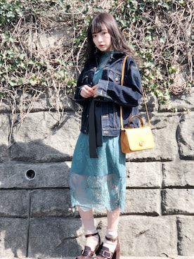 村瀬紗英さん(レディース・159cm)の春コーディネート