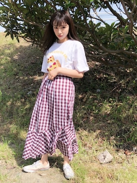 村瀬紗英さん(レディース・159cm)の夏コーディネート