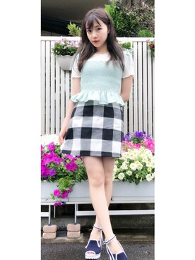 村瀬紗英さん（レディース・159cm）の夏コーディネート