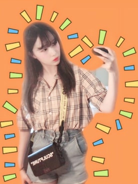 「ADER error（アーダーエラー）のアイテム（パンツ）」を使った、村瀬紗英さん（レディース・159cm）の夏コーディネート