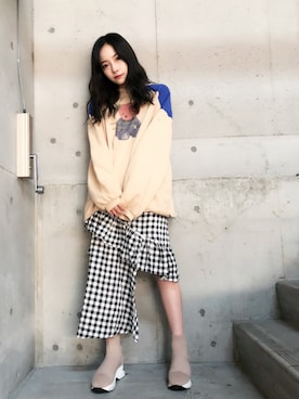 村瀬紗英さん(レディース・159cm)の秋コーディネート