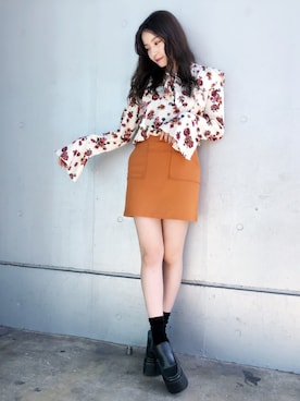村瀬紗英さん(レディース・159cm)の秋コーディネート