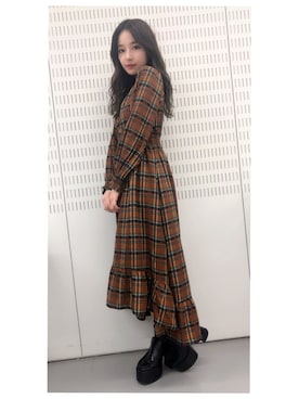 村瀬紗英さん(レディース・159cm)の秋コーディネート
