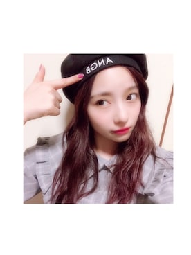 「ANDGEEBEE（アンジービー）のアイテム（ハンチング/ベレー帽）」を使った、村瀬紗英さん（レディース・159cm）の秋コーディネート