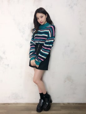 村瀬紗英さん（レディース・159cm）の冬コーディネート