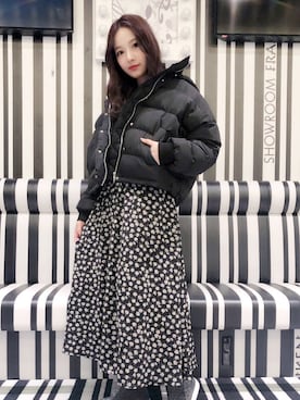 「jouetie（ジュエティ）のアイテム（ジャケット/アウター）」を使った、村瀬紗英さん（レディース・159cm）の冬コーディネート