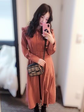 村瀬紗英さん（レディース・159cm）の冬コーディネート