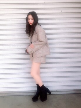 村瀬紗英さん（レディース・159cm）の冬コーディネート