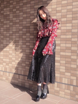 村瀬紗英さん（レディース・159cm）の春コーディネート