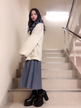 村瀬紗英さん（レディース・159cm）の春コーディネート