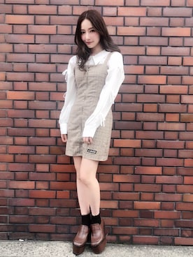 村瀬紗英さん(レディース・159cm)の春コーディネート