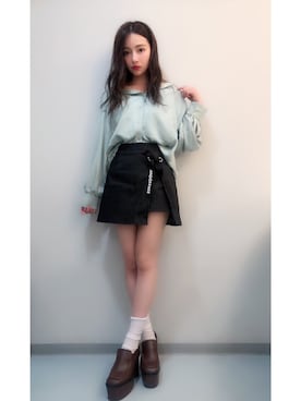 「REDYAZEL（レディアゼル）のアイテム」を使った、村瀬紗英さん（レディース・159cm）の春コーディネート