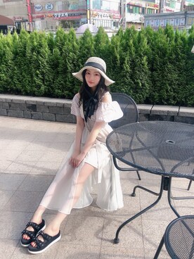 村瀬紗英さん（レディース・159cm）の夏コーディネート