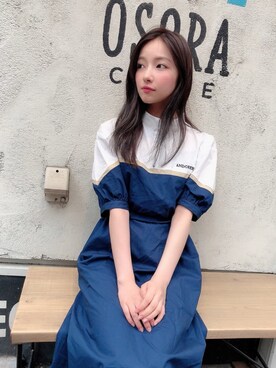 「ANDGEEBEE」｜村瀬紗英さん（レディース・160cm）の夏コーディネート