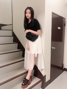 村瀬紗英さん(レディース・160cm)の夏コーディネート