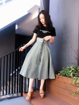 村瀬紗英さん(レディース・160cm)の夏コーディネート