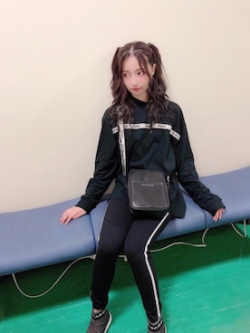 「MARC JACOBS（マークジェイコブス）のアイテム（シューズ）」を使った、村瀬紗英さん（レディース・159cm）の秋コーディネート