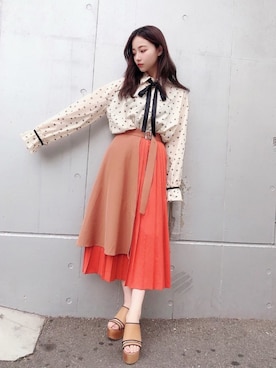 村瀬紗英さん（レディース・159cm）の秋コーディネート