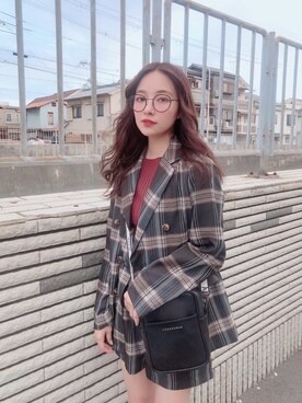 村瀬紗英さん（レディース・159cm）の秋コーディネート