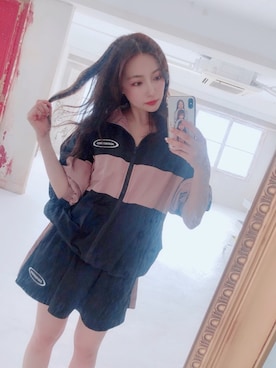 「ANDGEEBEE（アンジービー）のアイテム（その他アウター）」を使った、村瀬紗英さん（レディース・159cm）の秋コーディネート