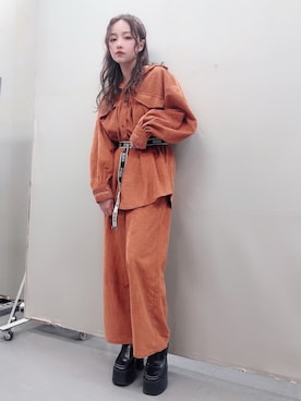 村瀬紗英さん（レディース・159cm）の秋コーディネート