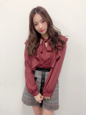 村瀬紗英さん（レディース・159cm）の秋コーディネート