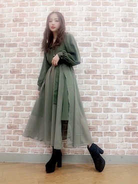 村瀬紗英さん（レディース・159cm）の秋コーディネート