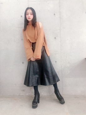 村瀬紗英さん（レディース・159cm）の冬コーディネート