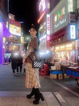 村瀬紗英さん（レディース・159cm）の冬コーディネート