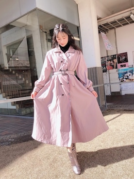 「アイテム（ブーティ、シルバー系）」を使った、村瀬紗英さん（レディース・159cm）の冬コーディネート