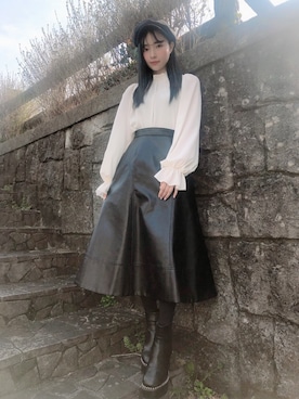 村瀬紗英さん（レディース・159cm）の春コーディネート