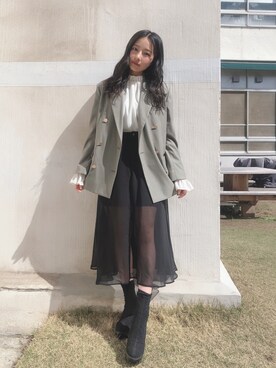 村瀬紗英さん(レディース・159cm)の春コーディネート