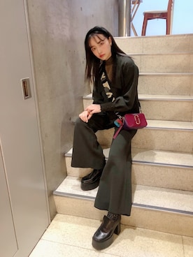 「ナチュラル」｜「アイテム（アンサンブル）」を使った、村瀬紗英さん（レディース・159cm）の春コーディネート