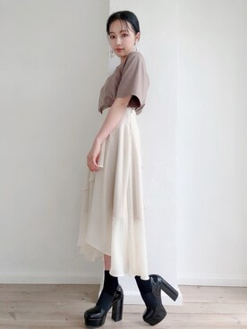 村瀬紗英さん（レディース・159cm）の夏コーディネート