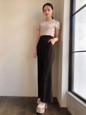 村瀬紗英さん（レディース・159cm）の秋コーディネート